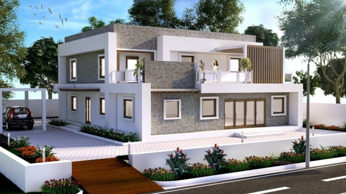 3D architectural exterior rendering